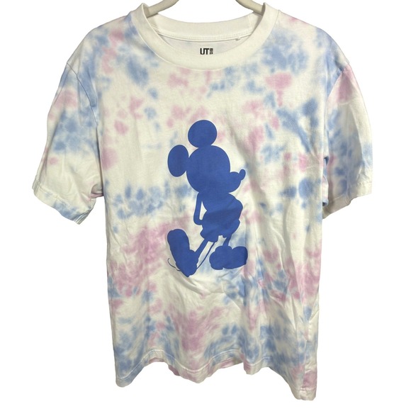 Uniqlo Tops - Uniqlo Mickey Mouse T-Shirt Large Womens Tie Dye Graphic Disney Pink Blue